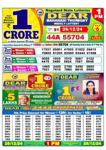 Lottery Sambad 1 PM Result