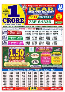 Lottery Sambad 8 PM Result